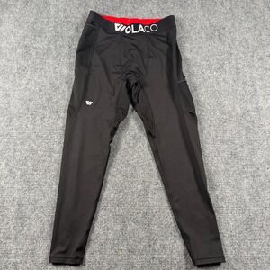 Wolaco Compression Leggings Men XL Black North Moore Running Tights Pocketsa